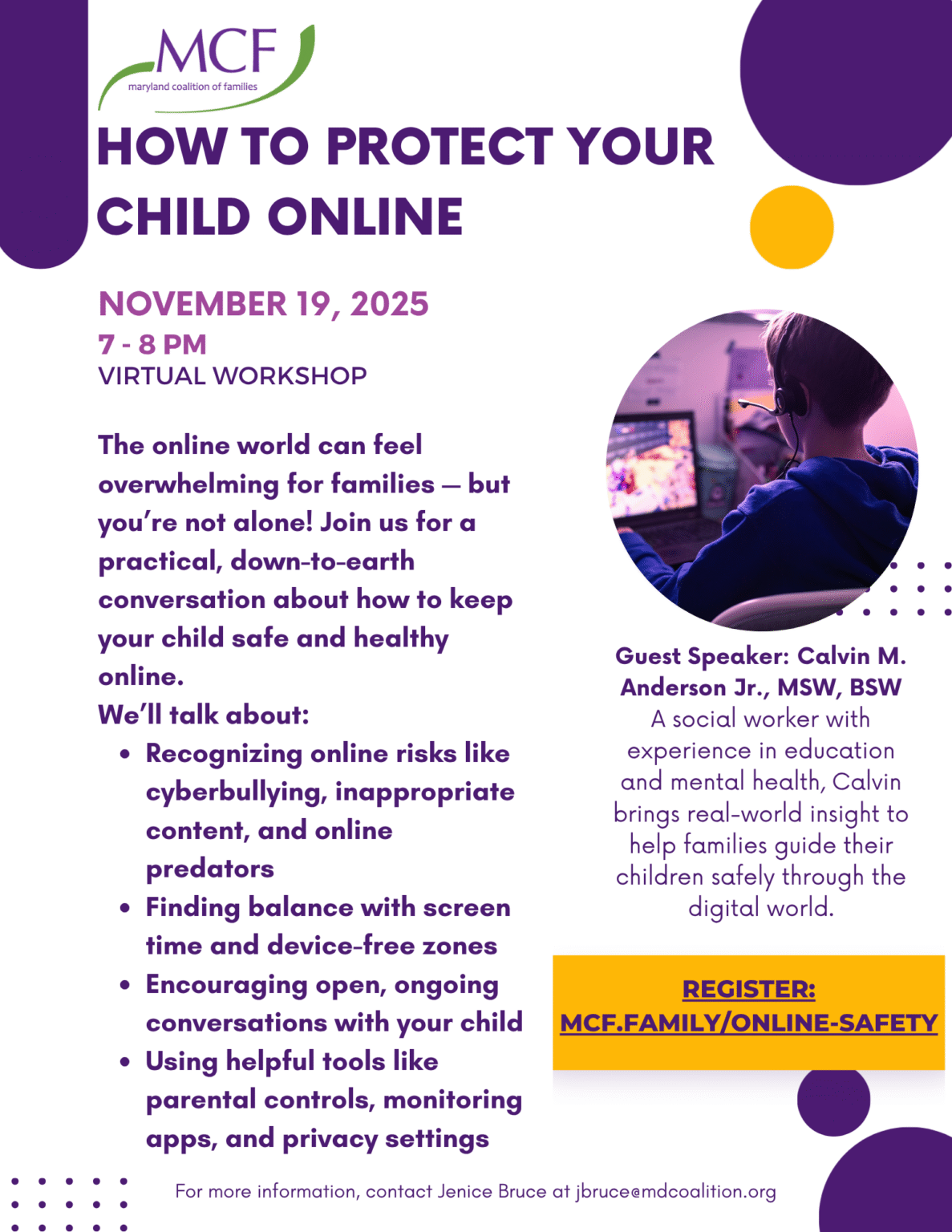 How to Protect Your Child Online - Maryland Coalition of Families
